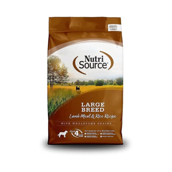 Nutrient-Rich Dry Dog Food with Lamb Meal and Rice for Large Breed Adults 30LB