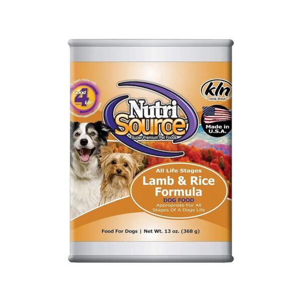 Nutritious Canned Dog Food with Lamb and Rice for Adult Canines