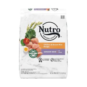 Nutro Senior Dog Food with Real Chicken and Brown Rice for Whole Body Nutrition