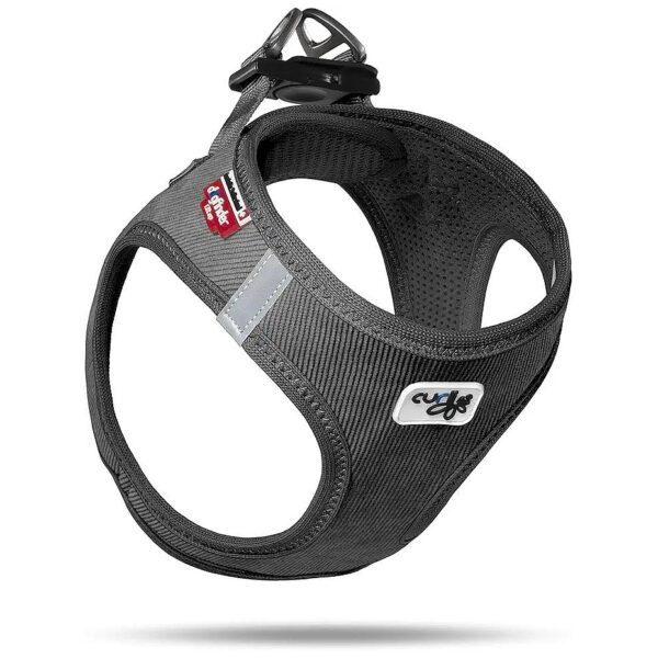 Nylon Dog Harness with 3D Comfort Fit Breathable Air-Mesh Lining Black XX-Small