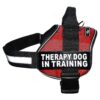 Nylon Dog Vest Harness with Reflective Stripes, Adjustable Fit, and ID Clip for Red Dogs