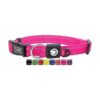 Nylon Reflective Dog Collar with Buckle XS Small Pink Adjustable