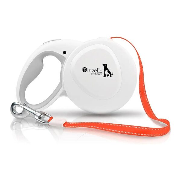 Nylon Retractable Leash for Dogs up to 110lbs with Ergonomic Handle and Brake Function