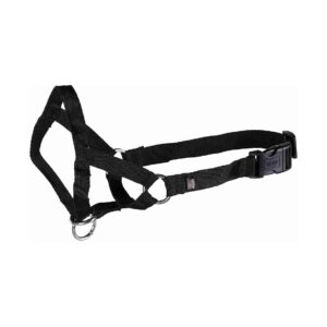 Nylon Training Harness with Adjustable Snout Strap Black 46 cm