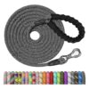 Nylon Training Leash with Lockable Hook and Padded Handle for Small Medium Large Dogs