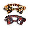 O-Lantern and Candy Corn Pattern Dog Collar for Large Medium Small Pets Neck Size 16-27