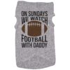 ON Sundays Football with Daddy Grey Grey Puppy Tee for Small Dogs