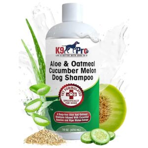 Oatmeal Shampoo for Dogs with Itchy Skin and Allergies - Cucumber Melon Scent