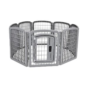 Octagonal Pet Pen Fence Enclosure with Gate and Interlocking Panels