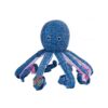 Octopus PU Dog Chew Toy with 8 Legs for Squeaky Fun and Teeth Cleaning