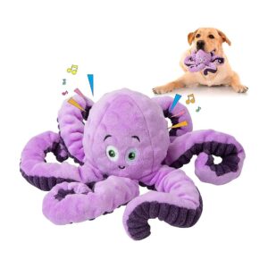 Octopus Squeaky Plush Dog Toys for Medium Small Large Breed Puppies