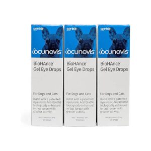 Ocunovis Gel Eye Drops for Dogs and Cats with Allergy Relief and Dry Eye Lubricant