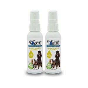 Odor Eliminator and Cleaner Spray for Dogs and Pets Natural Scent Safe 2 oz x 2