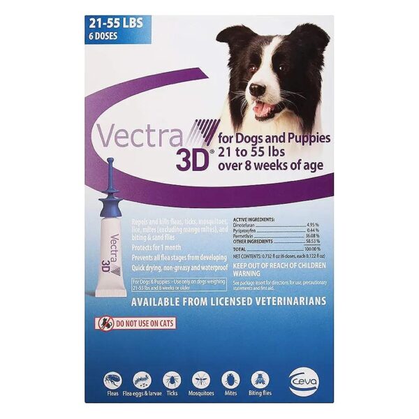 Odorless Flea and Tick Repellent for Medium Size Dogs 21-55Lbs