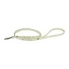 Off White Flat Lead 4 inches Jeweled Croc