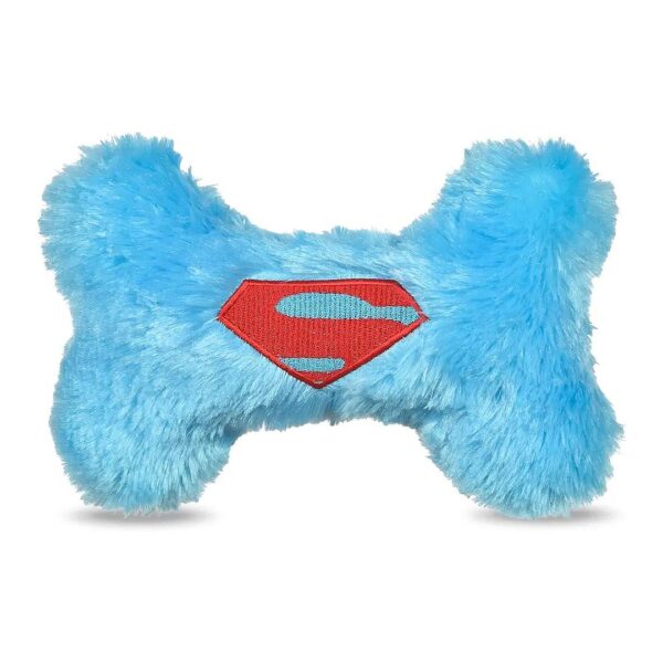 Official DC Super-Pets 9'' Plush Squeaker Dog Toy with Red Logo