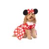 Official Disney Pet Costume Minnie Mouse Red Polka Dot Dog Dress and Headpiece Large Size