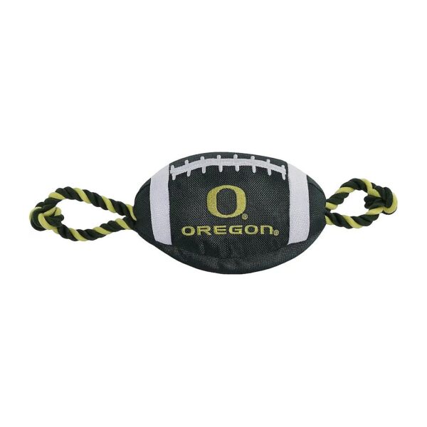 Official NCAA Licensed Oregon Ducks Football Dog Toy with Bright Team Colors