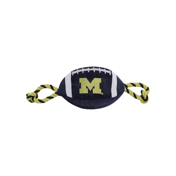 Official NCAA Michigan Wolverines Football Dog Toy for Small and Large Pets