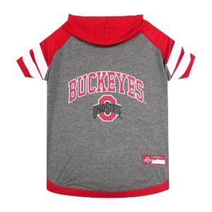 Official NCAA Ohio State Buckeyes Dog Hoody Tee Shirt for Pet Clothing