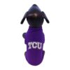 Official NCAA TCU Horned Frogs Cotton Lycra Dog Tank Top Embroidered Collegiate Logo