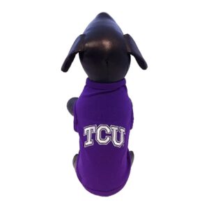 Official NCAA TCU Horned Frogs Cotton Lycra Dog Tank Top Embroidered Collegiate Logo