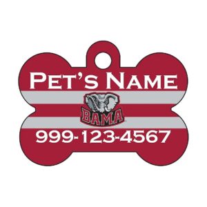 Officially Licensed Alabama Crimson Tide Pet Tag for Pet Identification