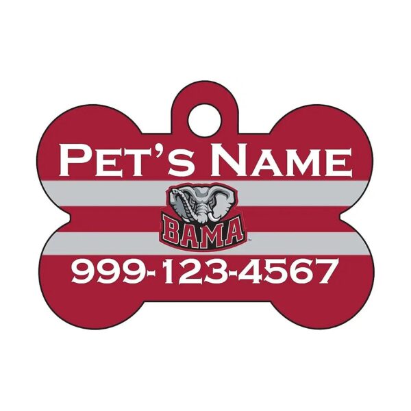 Officially Licensed Alabama Crimson Tide Pet Tag for Pet Identification