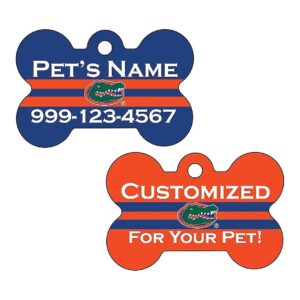 Officially Licensed Florida Gators 2 Sided Pet ID Tag with Customizable Text