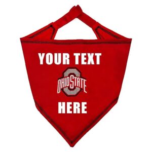 Ohio State Buckeyes Pet Accessory Bandana, Soft and Comfortable for Dogs and Cats