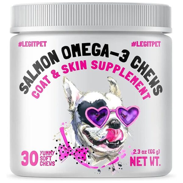 Omega 3 6 9 Fatty Acids in Alaskan Salmon Oil Chews for Skin Coat Health