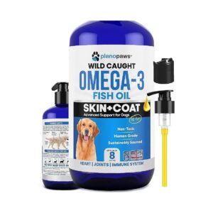 Omega 3 Fish Oil Supplement for Dog Itch Relief and Skin Health with Fish