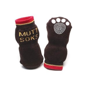 On-and-Off Dog Socks with Pull-On Closure and Non-Slip Pads for Medium Paws