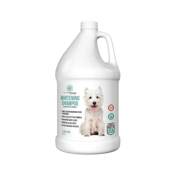 One Gallon Sulfate-Free Dog Whitening Shampoo for White Coats Made in USA