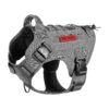 One-Size-Fits-All Durable Grey Tactical Dog Harness for Large and Medium Size Dogs