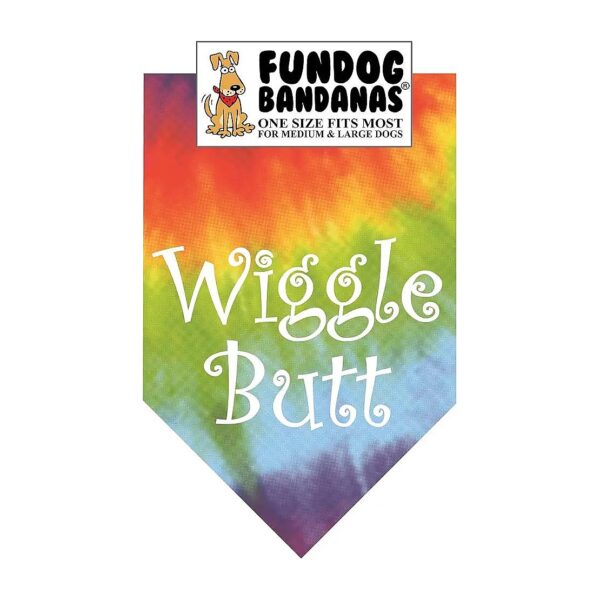 One Size Fits Most Tie Dye Dog Bandana for Large and Medium Breeds