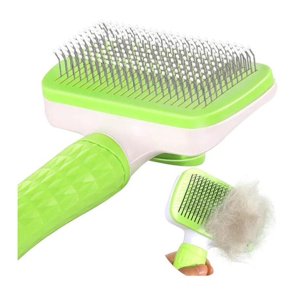 One Touch Self Cleaning Pet Brush for Grooming Long Short Haired Dogs Cats Rabbits