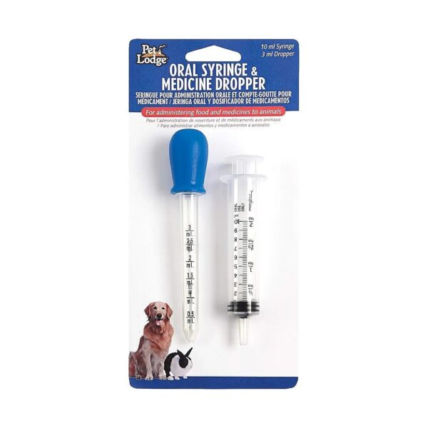 Oral Syringe and Medicine Dropper for Pet Medication and Food Administration