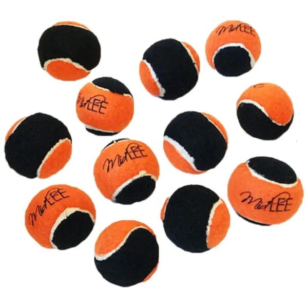 Orange Black Halloween Dog Treats Mini Tennis Balls Set of 12