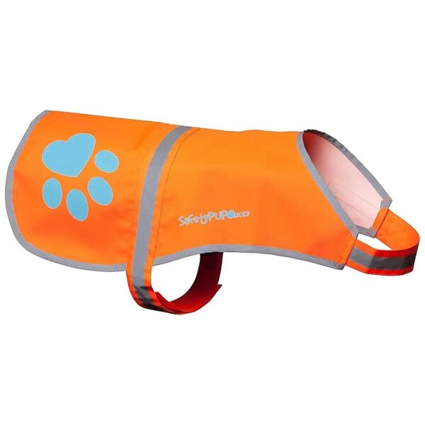 Orange Blaze Reflective Dog Vest for Low-Light Visibility and Safety