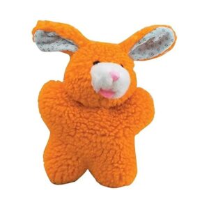 Orange Bunny Character Soft Berber Squeaker Toy for Small Dogs