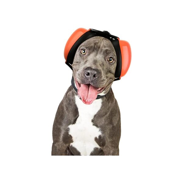 Orange Dog Ear Muffs for Small Dogs with Noise Protection and Comfort