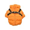 Orange Dog Jumpsuit with Harness and Storage Pocket for Small Breeds