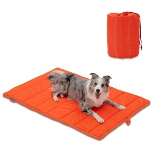 Orange Extra Large Camping Travel Pet Mat Waterproof ODOR Resistant Cooling Bed