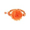 Orange Flower Pet Collar with Bell for Cats and Small Dogs