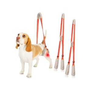 Orange Hind Leg Support for Dogs Back Legs with Handle Shoulder Strap Lifting Sling Aid