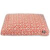 Orange Large Rectangle Pet Dog Bed With Removable Washable Cover