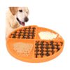 Orange Licking Mat for Cats and Dogs with Unique Pattern for Stress Relief and Fun