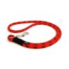 Orange Nylon 2 Foot Durable Training Lead with Recycled Climbing Rope Handle