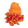 Orange Pink Plush Chick Fleece Bottom Squeaker Dog Toy for Large and Small Dogs